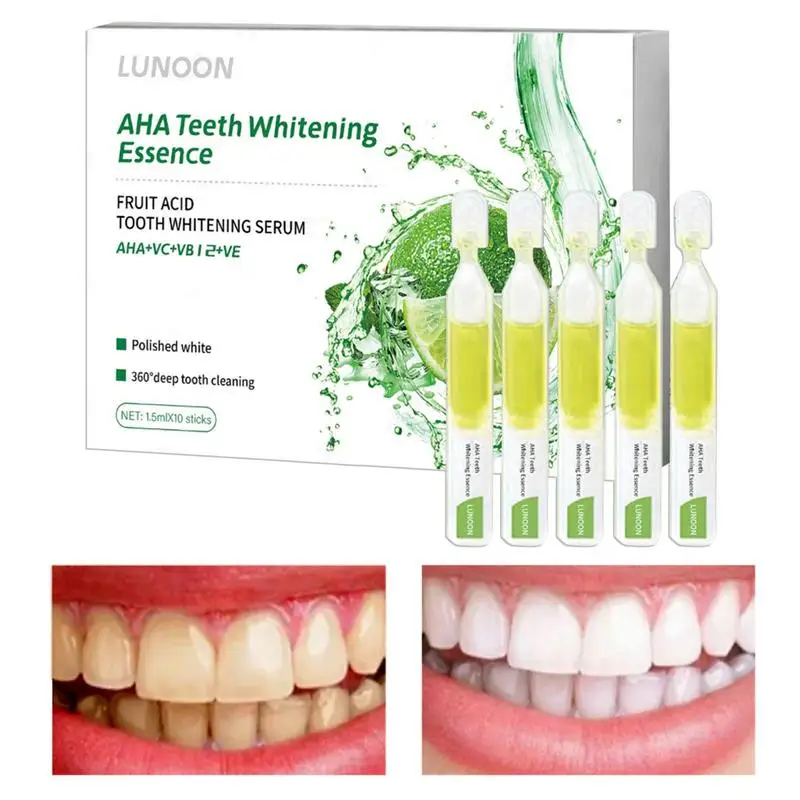 Teeth Whitening Serum 10pcs Professional Teeth Gel Whitener Bleach Remove Stains Oral Hygiene Instant Tooth Hygiene Care Tools