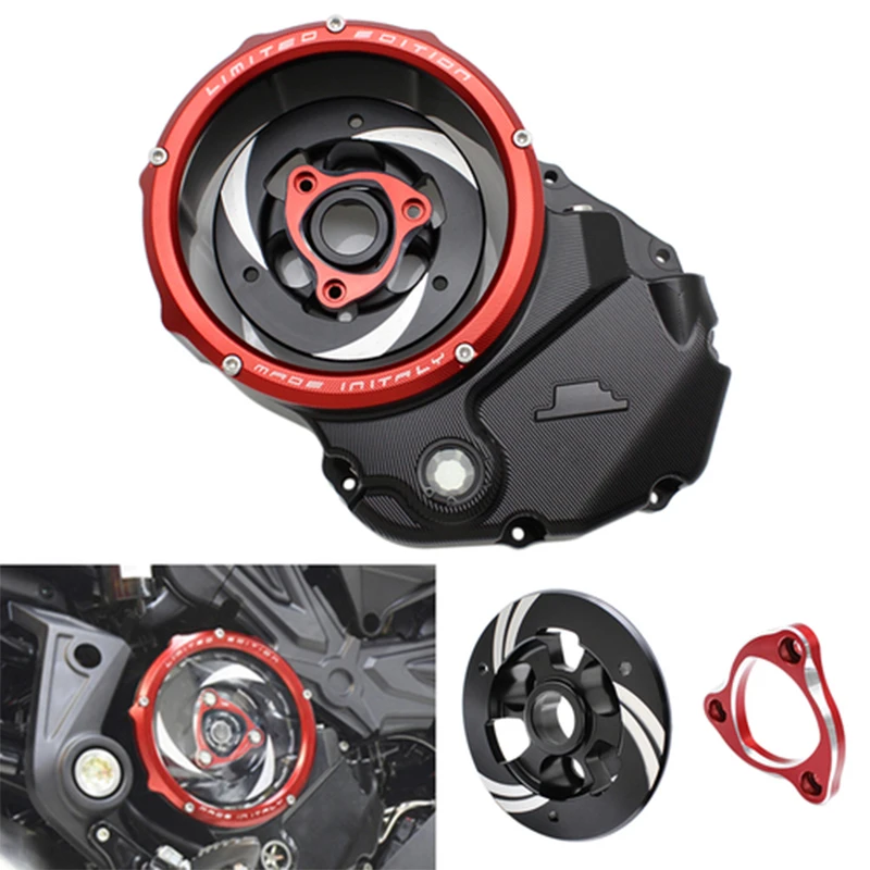 

Transparent Engine Clutch Cover Kit For DUCATI XDIAVEL S MULTISTRADA 1200 ENDURO PRO 206-16 MULTISTRADA 1260 S DIAVEL 1260 S