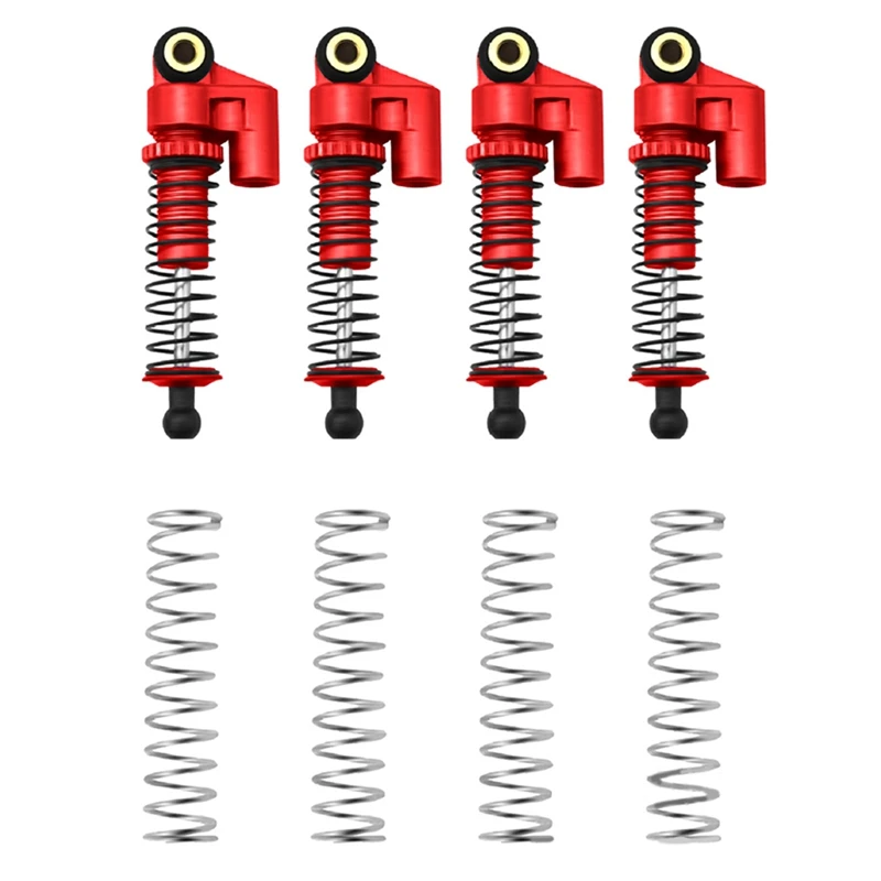 For 1/24 Kyosho MINI-Z4X4 Metal Negative Hydraulic Coil Shock Absorber Upgrade Parts, Toy Car Accessories(4Pc/Set)