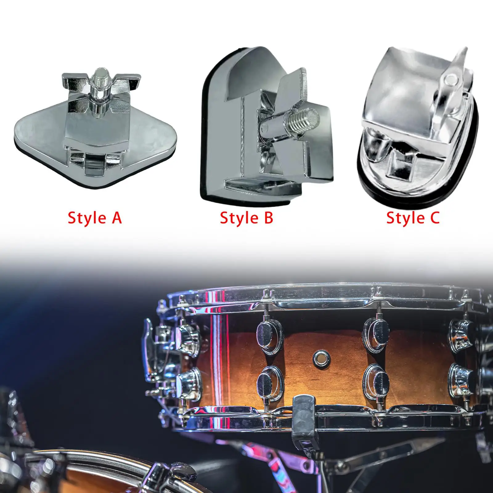 Bass Drum Leg Mount Metal Base Sturdy Universal Professional Practical Parts for Bass Tom Jazz Hardware Holder Base Plate view 2