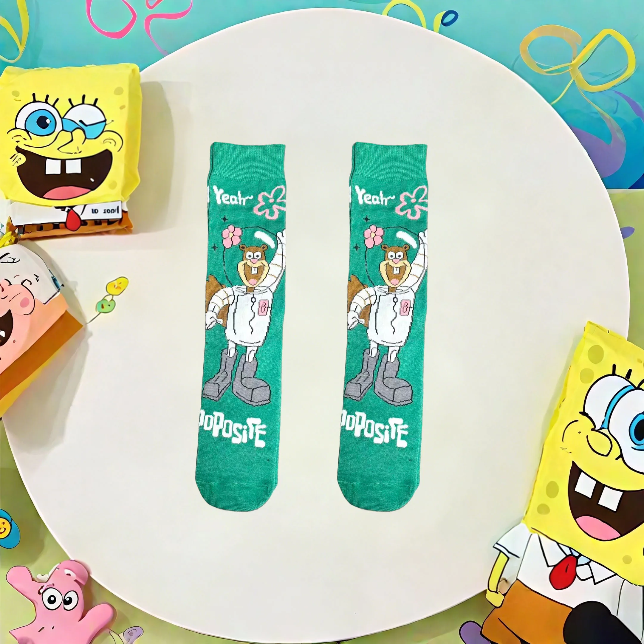 1/5 Par Ślicznych, Dzianinowych Podkolanówek z Motywami z Bajek dla Kobiet i Mężczyzn