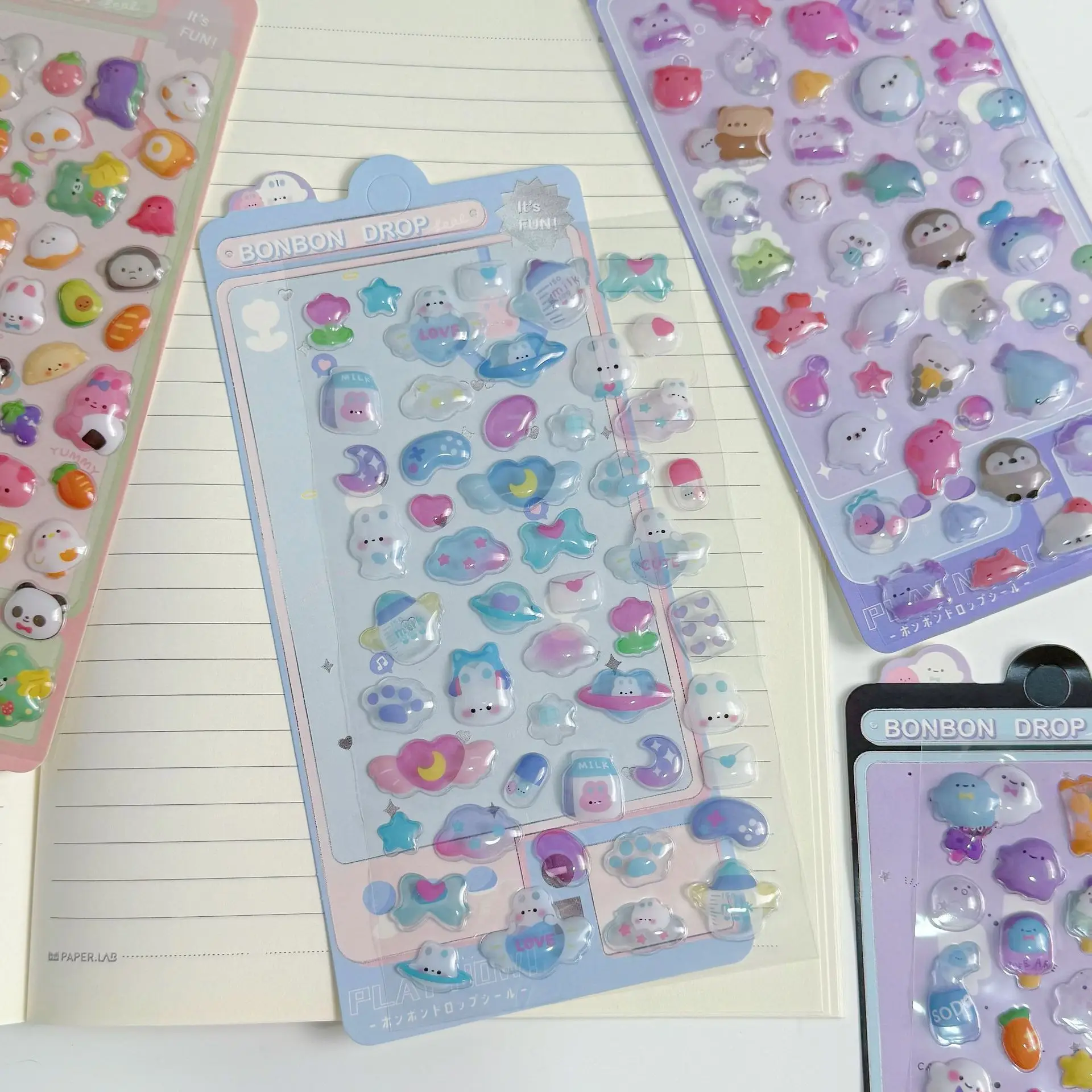 ملصقات ماسية كرتونية ثلاثية الأبعاد للأطفال، شارات تخفيف كريستالية، سجل قصاصات على شكل أميرة حيوانات لطيفة للفتيات، ألعاب ديكور الغرفة #3