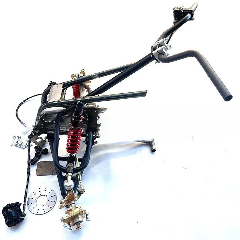 ATV self-made four-wheeled motorcycle kart accessories, modified ATV front axle front frame disc brake suspension rocker arm