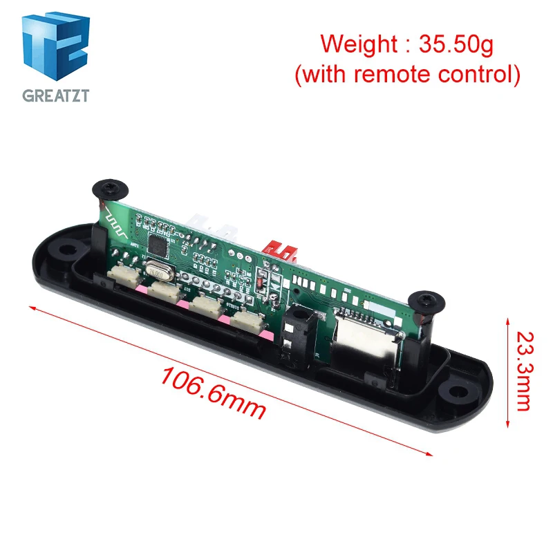 GREATZT Wireless Bluetooth 5V 12V MP3 WMA Decoder Board Audio Module USB TF Radio For Car accessories With Remote Control