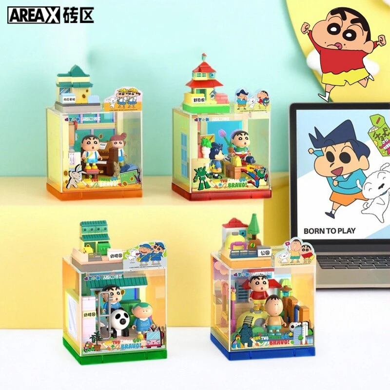

Crayon Shin-chan Building Block Toy House Playground Chorus Room Kindergarten Scene Assembly Model Bricks Toy Kids Toys Gifts