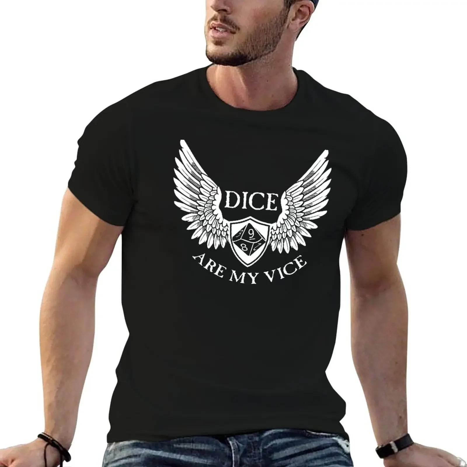 

Dice Are My Vice - D10 White T-Shirt shirts graphic man clothes street wear graphic shirts mens graphic t-shirts funny