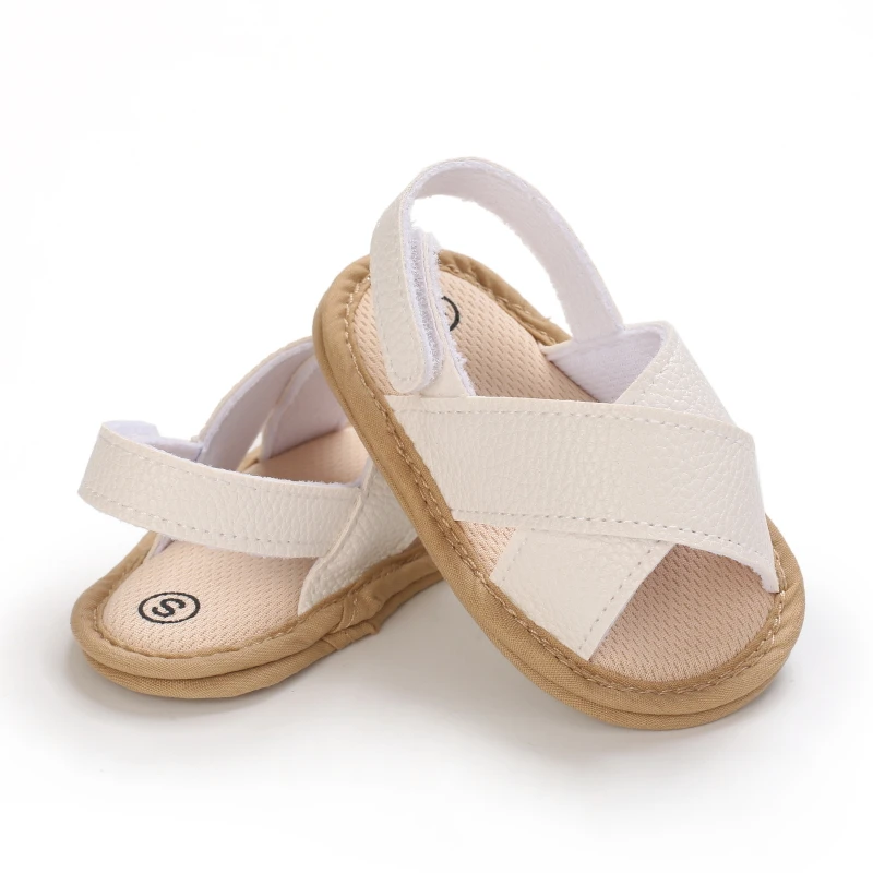 Prewalker 2022 New Summer Baby Cross Hollow Soft Soles Sandal 0-18 Month Toddler Flat Booker