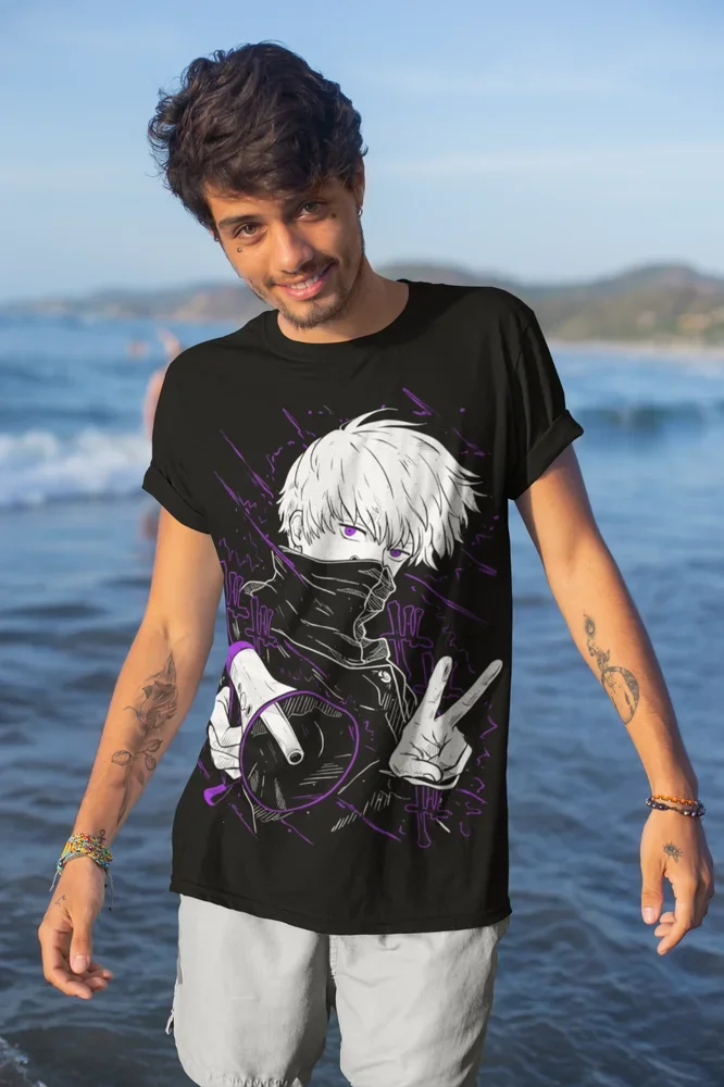 Inumaki Toge Unisex T-Shirt,Jujutsu Kaisen Megumi Anime,Satoru Gojo Soft Tee