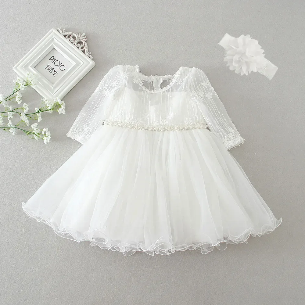 Baby Girl Baptism Dress Infant Christening Dresses for Girls 1 first Birthday Party Princess Ball Gown for Wedding 3-24M