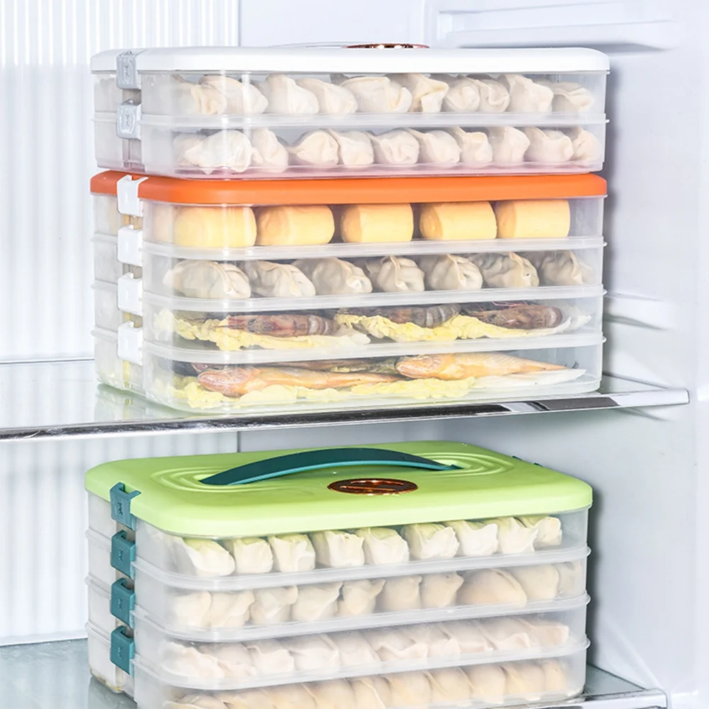 

TFORU-Dumplings Box Ящик для хранения пельменей Холодильник Заморозильная многослойная замораживающая коробка для пельменей Quick-Freeze