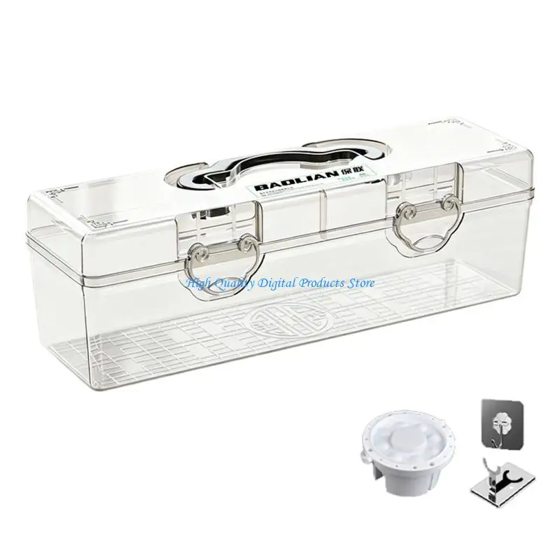U2JE Modern Transparent Stationeries Organizers Storage Solution With Spacious Compartments For Artists Drawing Materials