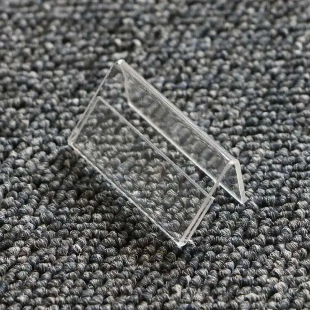 

10pcs Acrylic Transparent Display Stand Desk Sign Label Frame Price Tag Display Business Card Holders