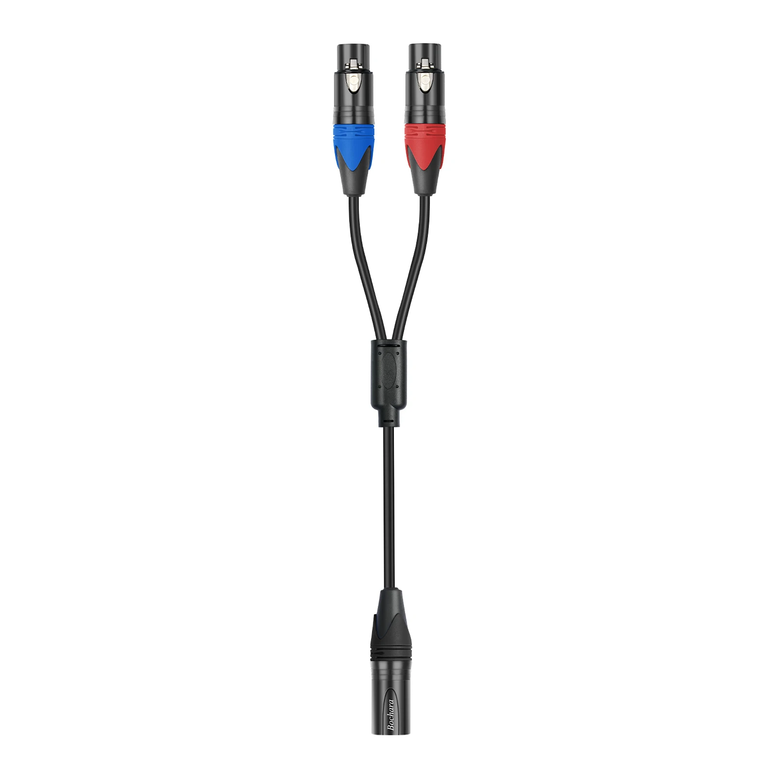 Bochara 50cm 3Pin Balanced XLR Male to Dual XLR Female Splitter Cable Foil+Braided Shielded For Microphone Mixer Amplifier