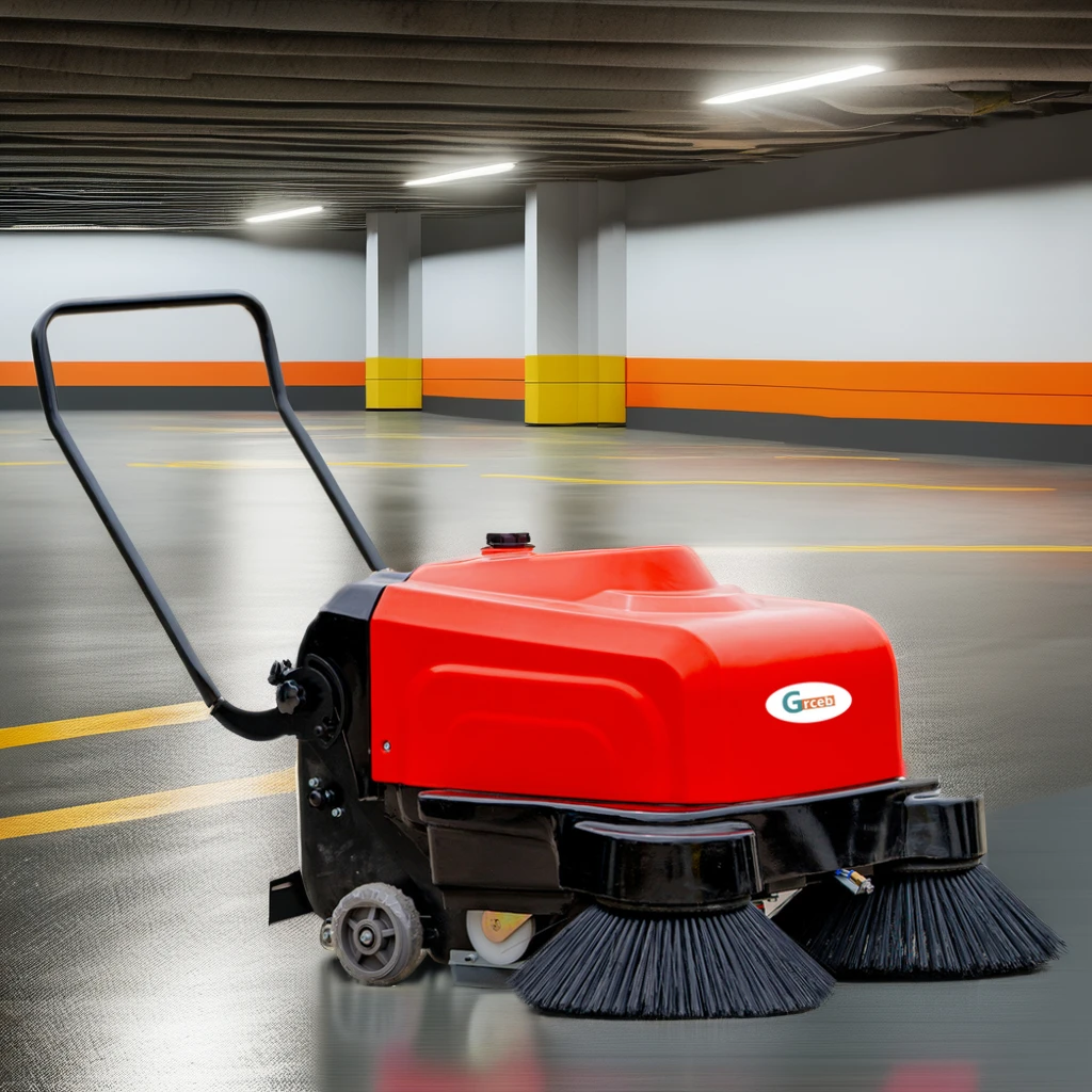 

Industrial Street Battery-Powered 1000 Floor Cleaning Sweeper Machine Hand Push Road Sweeper with Core Brush for Sweeping