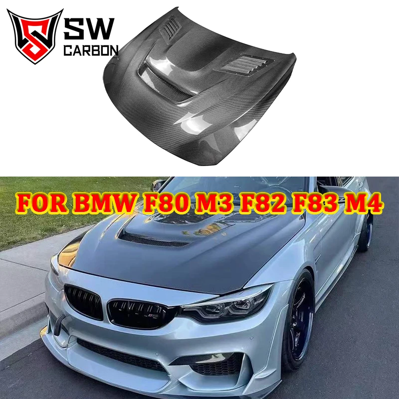 

Carbon Fiber Vrs Style Engine Cover Front Engine Valve Cover Auto Parts For BMW F80 M3 F82 F83 M4