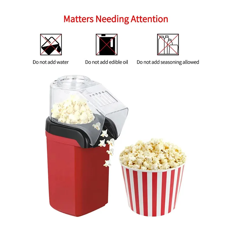 Household electric popcorn machineblower type mini popcorn bagging machine electric heating corn popper machine popcorn machine