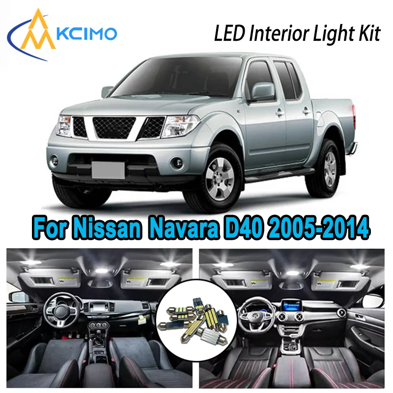 

Premium Bright LED Interior Light Kit for Nissan Navara D40 2005-2014 2006 2007 Dome Map Trunk Car Lamps with Canbus No Error