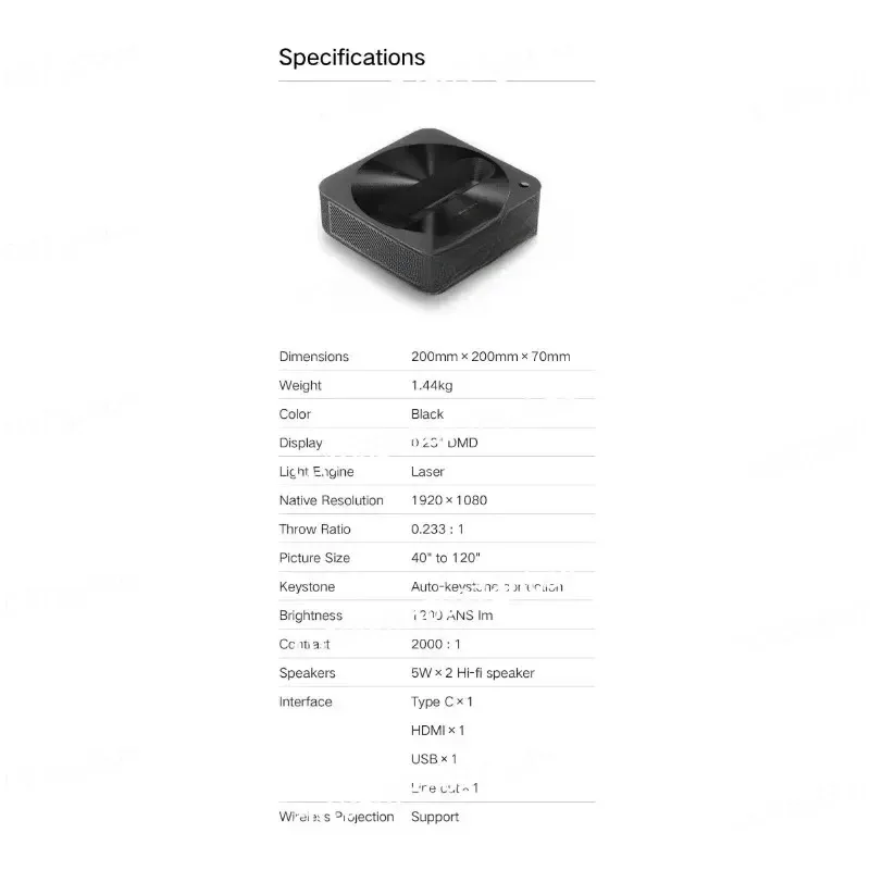 Mi R1 Short Laser Projector Home Wall Mounted Projection Ultra Close ( And 95 New)