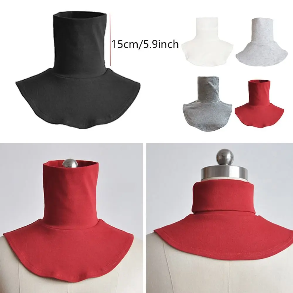 Cuello alto falso desmontable para mujer, media parte superior Multicolor, Cuello de camisa falso, accesorios de ropa de algodón, cubierta de cuello extraíble