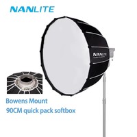 Nanlite 90cm Parabolic Softbox Bowens Mount Quick-pack Deep Mouth Design Photography Light Accessories SB-PR-90-Q