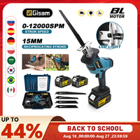 Gisam 12000Spm Brushless Reciprocating Saw 3600W Cordless Electric Chainsaw Wood Metal Cutting Tools For makita 18v battery pins