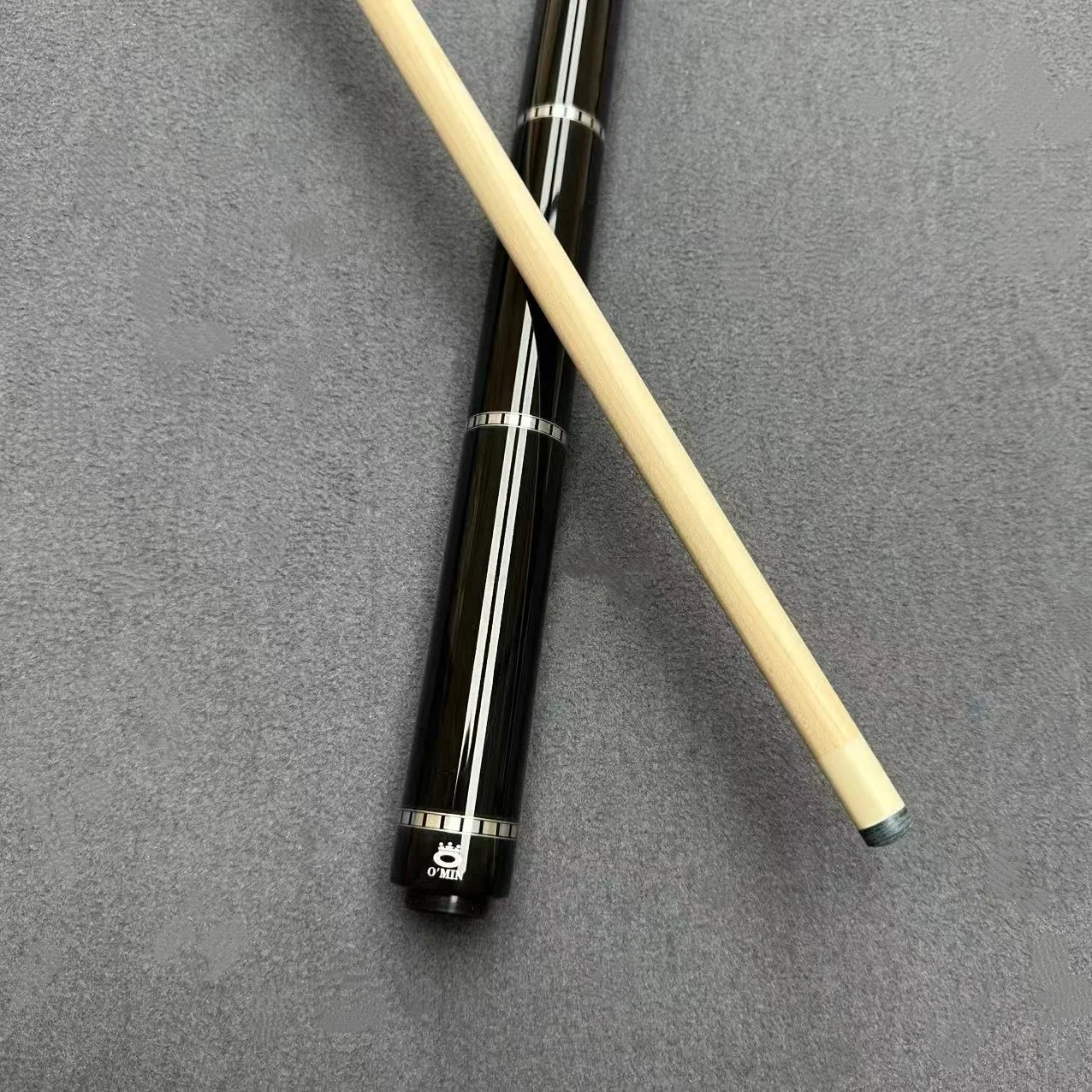Omin 58 بوصة اليدوية تجمع جديلة 1/2 سبليت ألياف الكربون رمح الفولاذ المقاوم للصدأ المشتركة الأبنوس قبضة 12.75 مللي متر تلميح #5