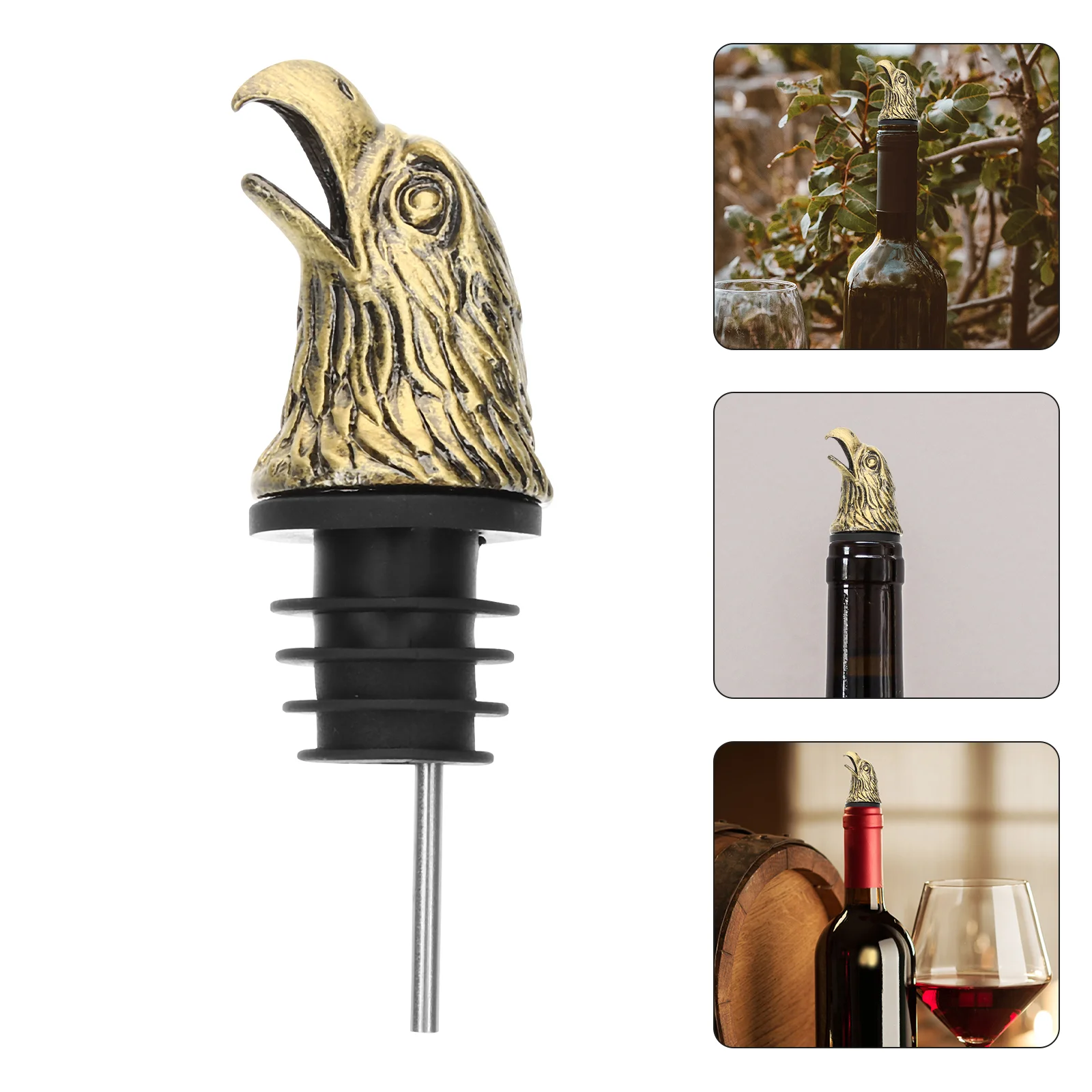 Pourer Bottle Decoration Alloy Pourers Stopper Spout for Eagle Head Spouts Animal Drinks Utensils