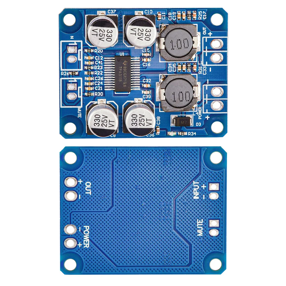 1PCS DC 12V-24V TPA3118 30W Mono Digital Audio Power Amplifier Board Amp Module 4-8ohm TPA3118D2 Amplifier