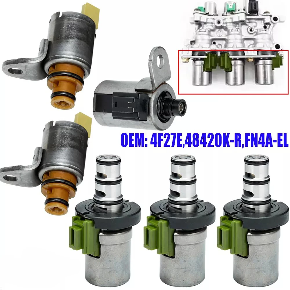 Set of 6 48420K-R 4F27E FN4A-EL Automatic Transmission Solenoid Kit EPC PWM Remanufactured Fits For Mazda 2 3 5 6 CX-7