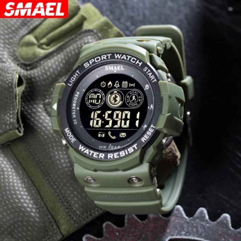 Smael Bluetooth Smart Electronic Sport Watch Step Counting Speed Measuring Waterproof Multifunctional Electronic Watch