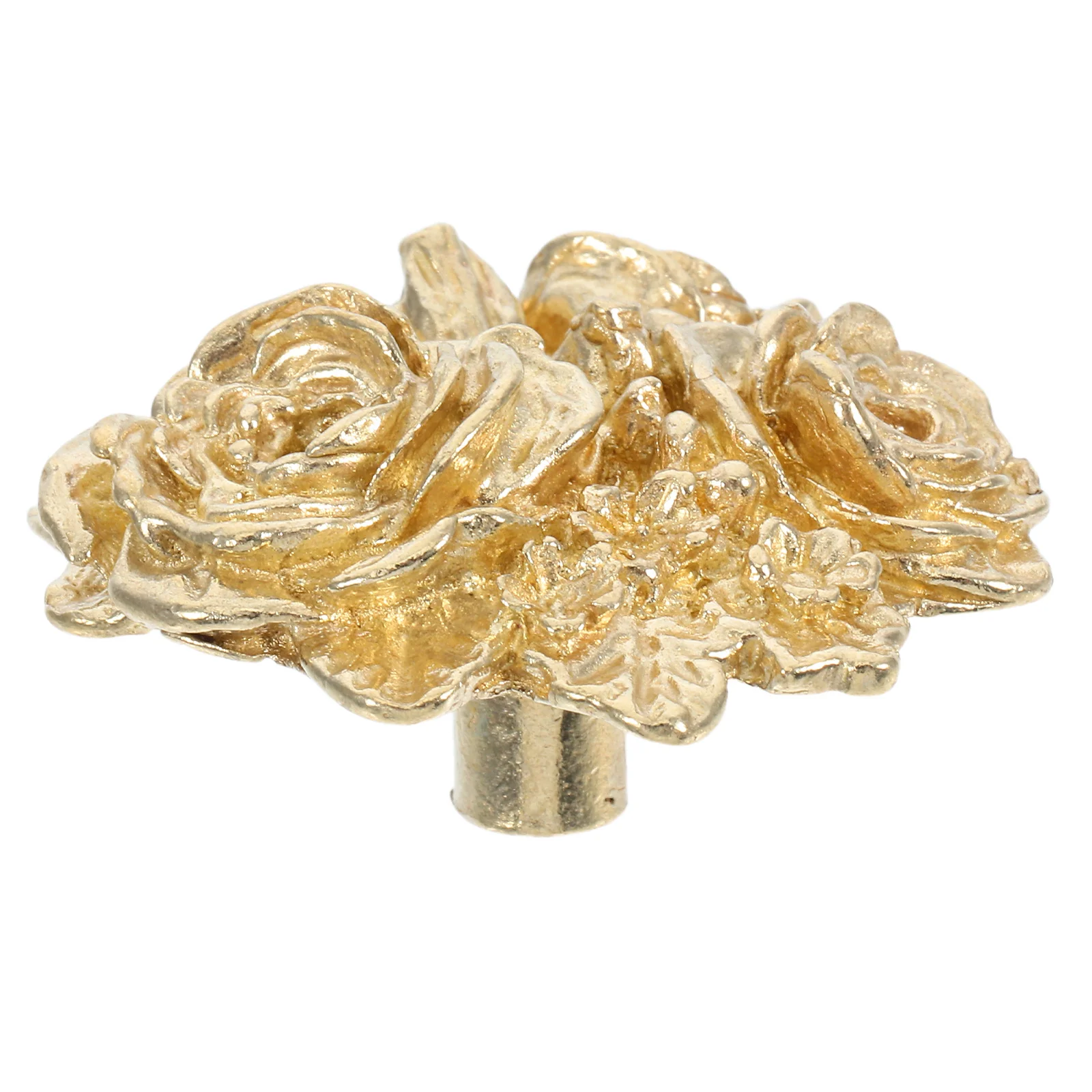

Brass Gold Flower Cabinet Knobs Vintage Peony Design Decorative Drawer Pulls Retro Dresser Door Handles Kitchen Bathroom