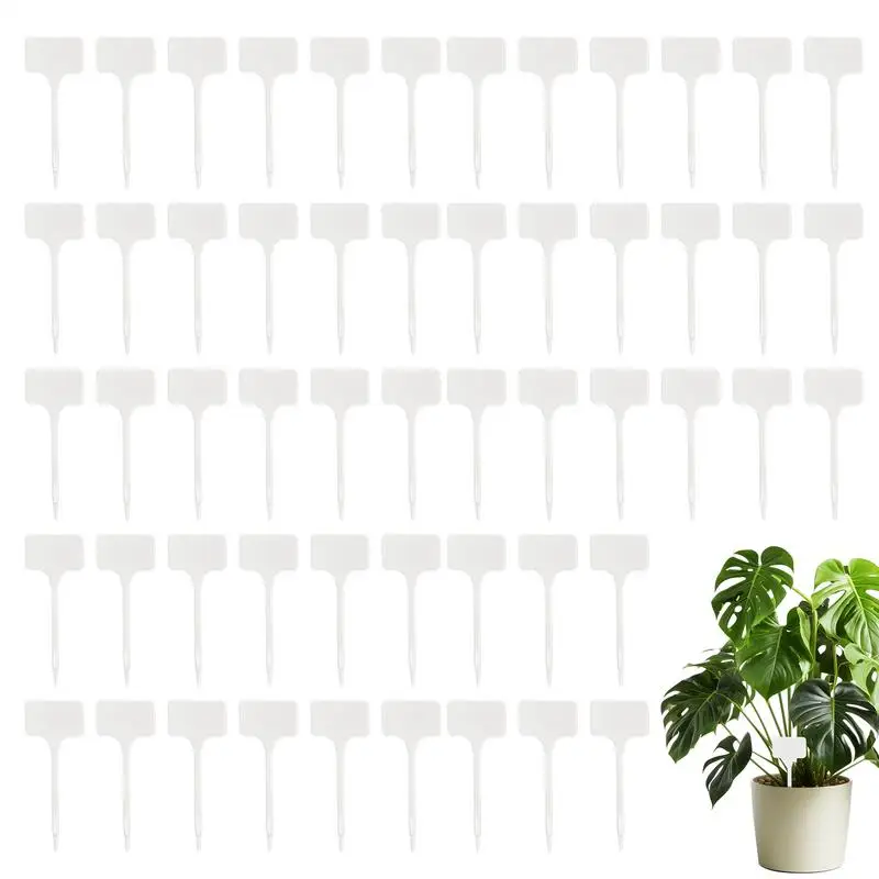 

Garden Plant Labels 100-Pieces Waterproof Seedling Marker Sign T-type Nursery Labels Writable Garden Plant Tags For Succulents
