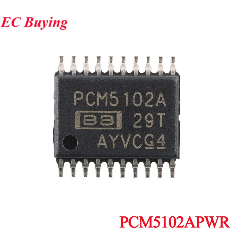 5Pcs/1pc PCM5102 PCM5102A PCM5102APWR 112dB Audio Stereo DAC Chip IC