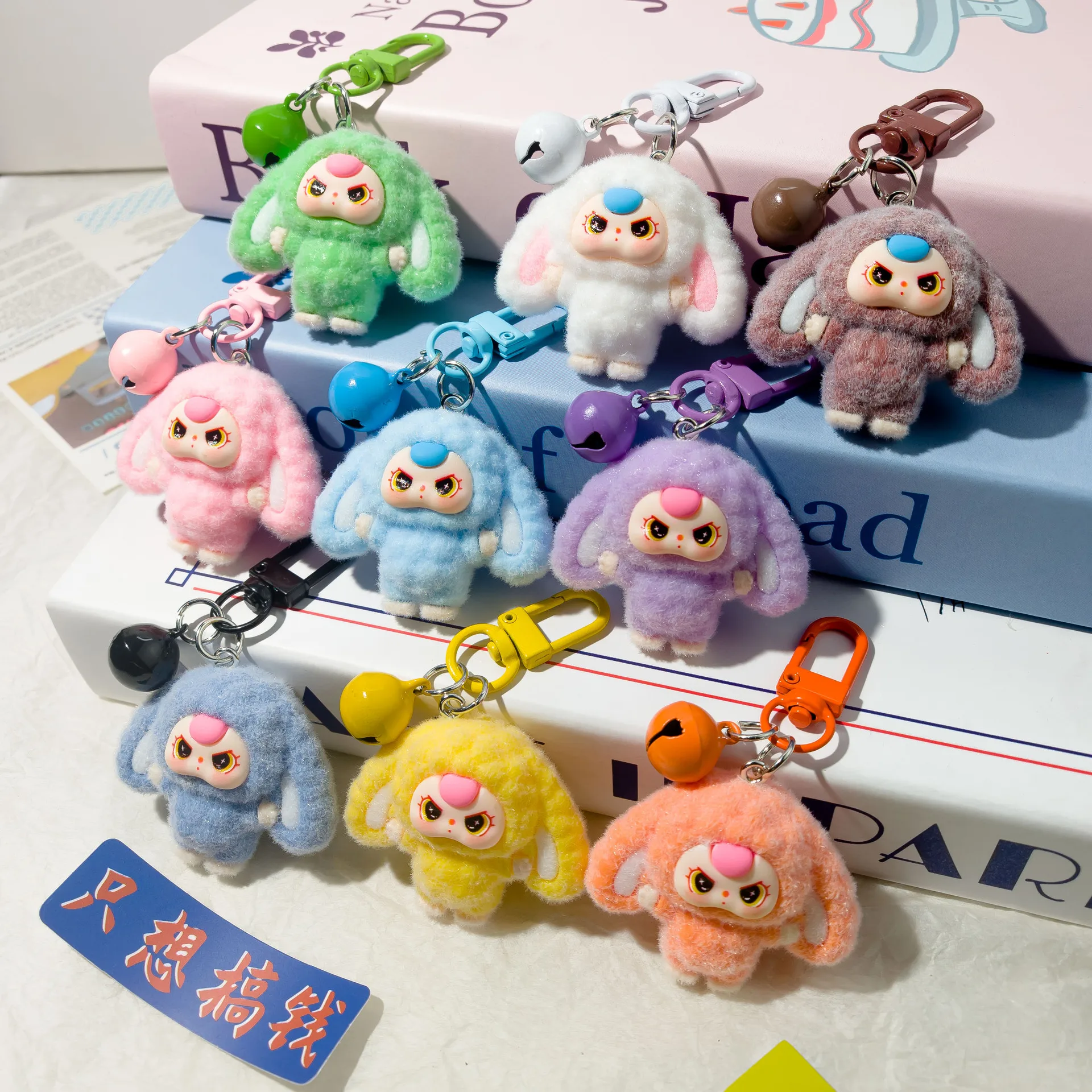 

1/9pcs Creative Cartoon Babythree Keychain Pendant Cute Car Keyring Accessories Funny Kids Gift Backpack Jewelry Decoration Bag