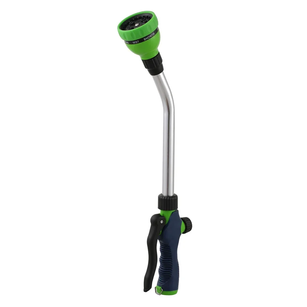 

Heavy Duty Hose Nozzle 8 Spray Patterns 18 Inch Heavy Duty Nozzle Comfortable Rubberized Grip Effort-saving Design
