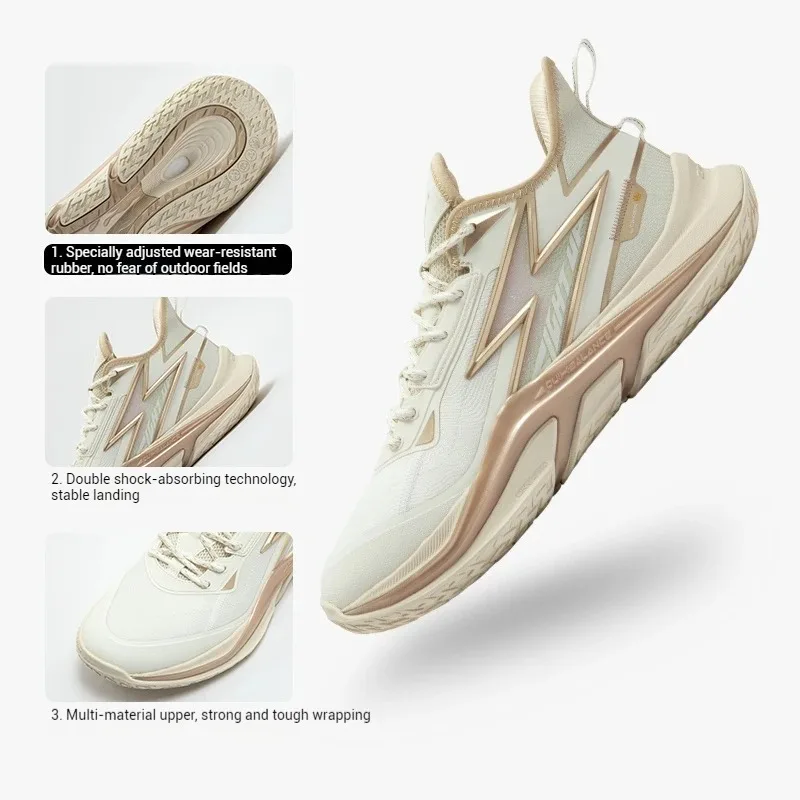 361 Degrees LIGHT UP Men Basketball Shoes New Mesh Light Rebound Non-slip Wear-resistant Shock-Absorbing Male Sneakers 672441114