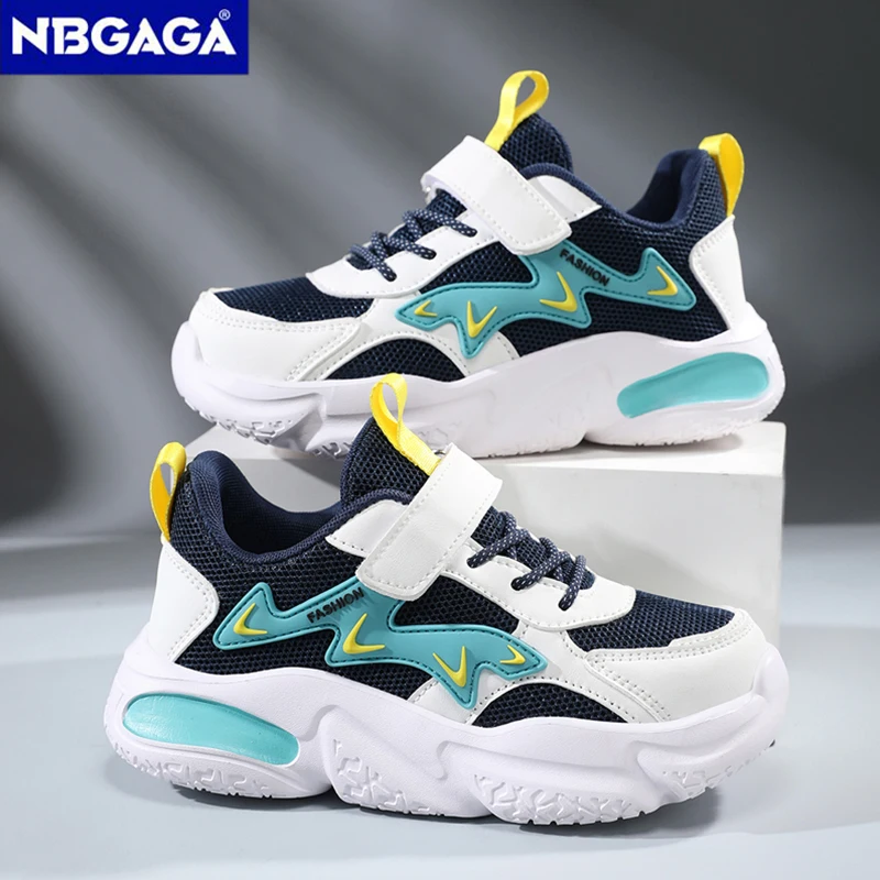Spring Autumn Breathable Mesh Sneakers For Boys Non-Slip Lightweight Sport Shoes Comfortable Outdoor Running Shoes
