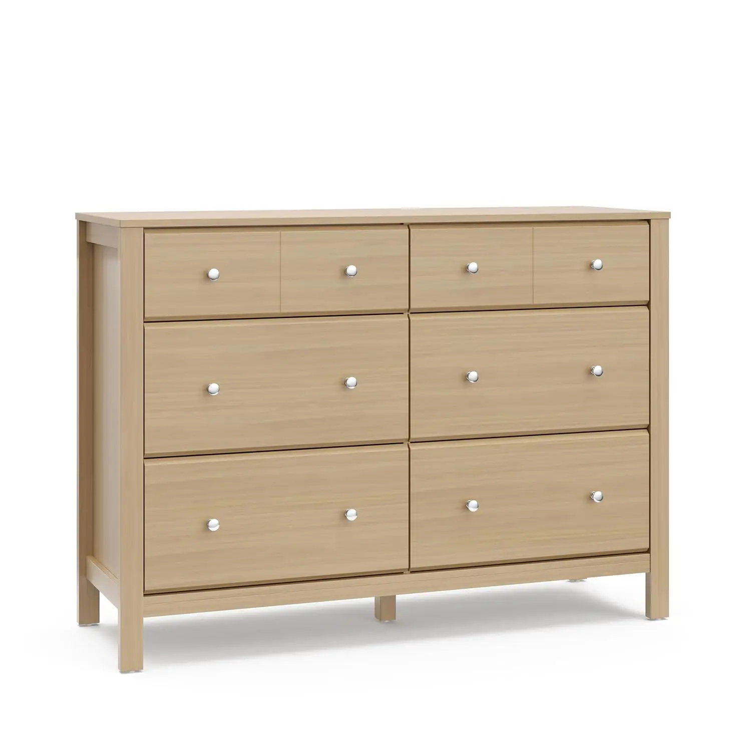 Storkcraft Horizon 6 Drawer Dresser (Driftwood) - GREENGUARD Gold Certified, 6 Drawer Dresser with Interlocking Drawer System