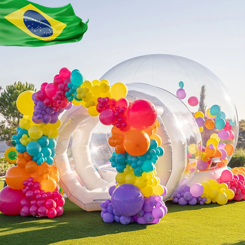 

Inflatable bubble house, inflatable trampoline, white inflatable castle, inflatable trampoline toy, free shipping to Brazil
