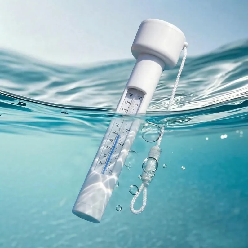 ABUE-Floating Pool Thermometer For Swimming Pools, Spas, Hot Tubs, Aquariums-Water Temp Gauge With String Temperature