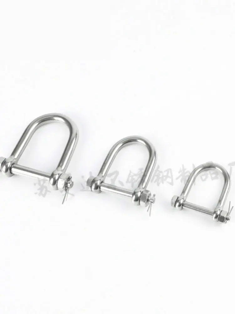 Safety Lock Pin Stainless Steel AISI304 Extra Wide Anchor Shackle Chain Wire Rope Connector