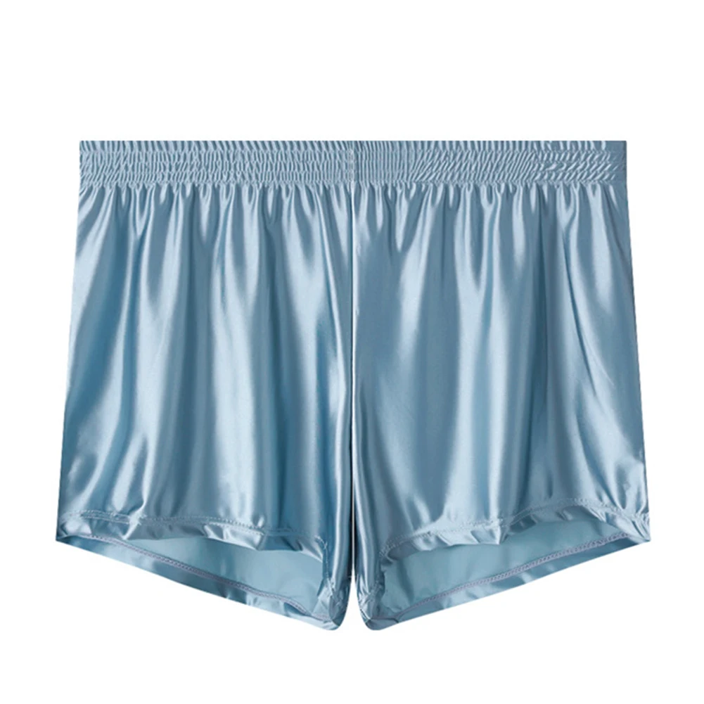 الرجال الحرير الجليد الصلبة سراويل بوكسر الملابس الداخلية فضفاضة تناسب جذوع ملابس خاصة تنفس سلس النسيج الناعم الراحة للاستخدام اليومي