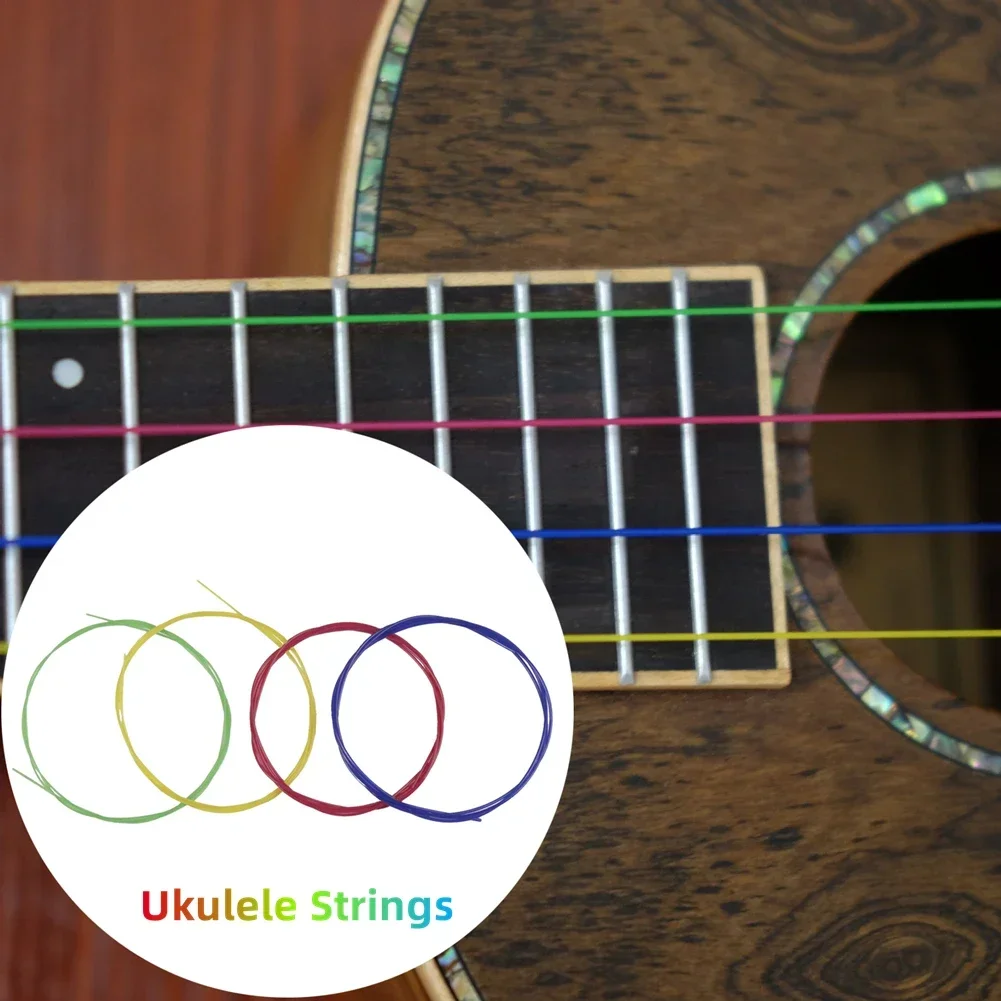 4 Pieces Ukulele Strings Set Nylon String Colourful Ukulele Replacement Accessories Universal 2023 Hot