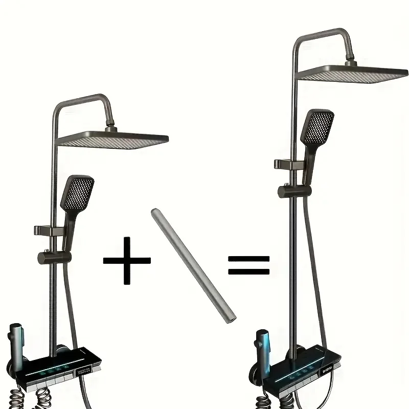 

Современный удлинитель для душа Gun Grey — аксессуар с регулируемой высотой для высоких пользователей в домашних ванных комнате