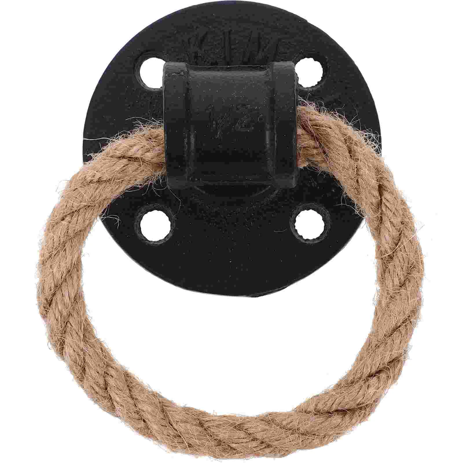 

Door Handle Rope Pull Ring Black Wardrobe Drawer Pulls Decorate Work Dresser