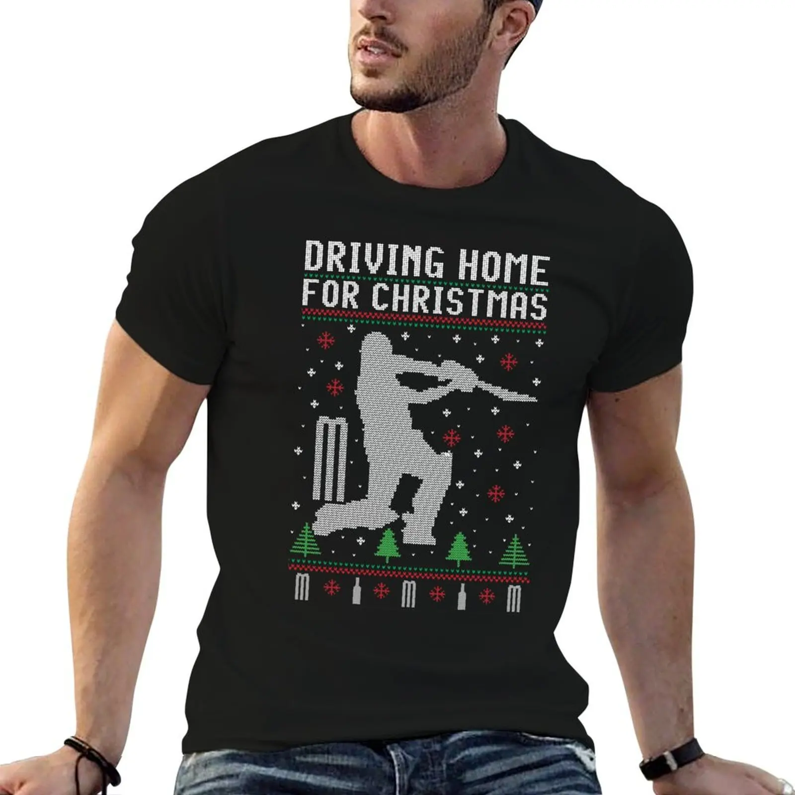 Driving home for Christmas Cricket christmas T-Shirt t shirt for man t shirt man cotton graphic t shirts for man T-shirt