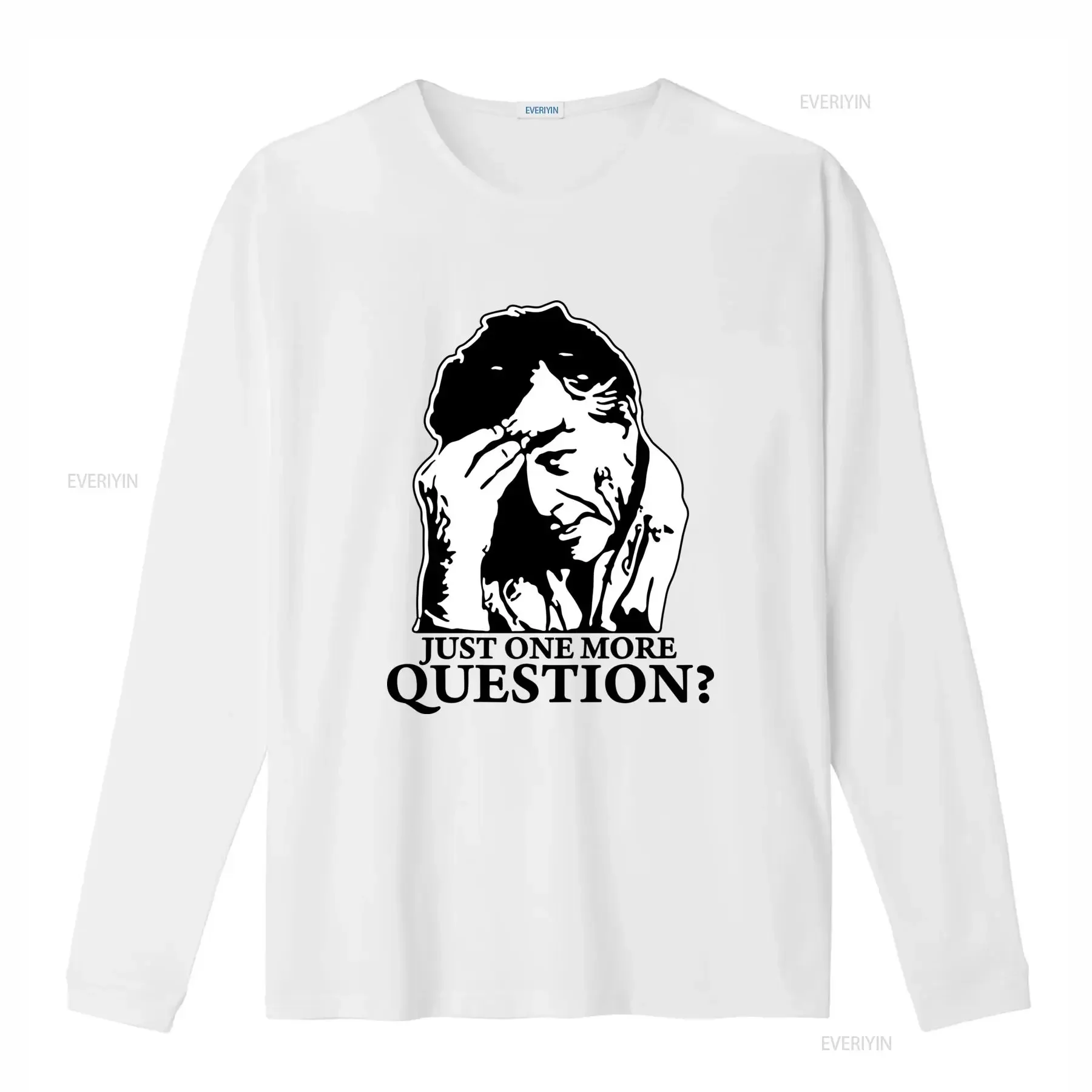 Columbo Just One More Question Retro Slogans Funny Comedy T Shirt vintage Washed Top For Everyday Wear Comfortable Versatile