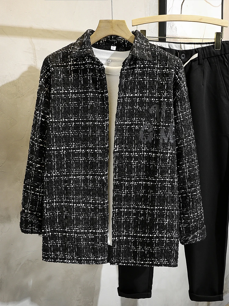 

Повседневный вязаный твидовый мужской тюнер, весенне-осенний высококачественный трикотаж для мальчиков irt, ветрозащитная верхняя одежда Long Sve