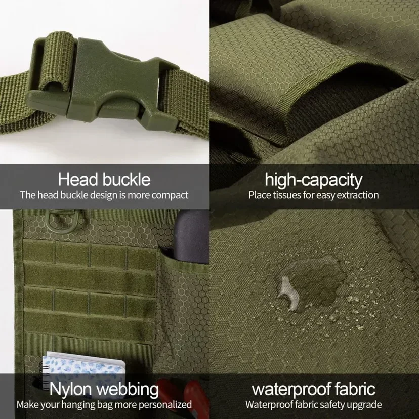 Car Seat Storage Organizer Seat Back Storage Bag Tactical Camo Hanging Bags Car Stowing Tidying Pocket Interior Accessories image 6