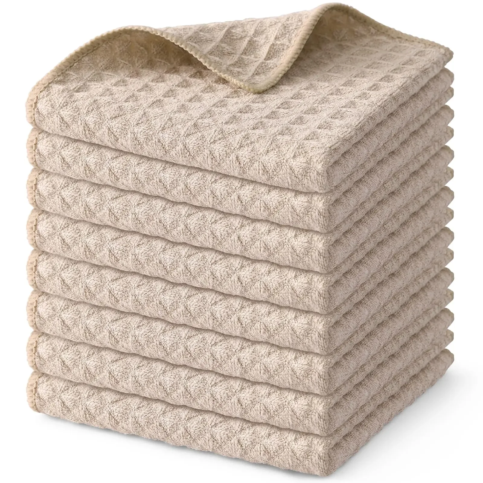 1/5/10Pcs Kitchen Towel Premium Microfiber Waffle Weave Kitchen Cleaning Rag Ultra Absorbent Dish Towel Reusable Dish Cloth